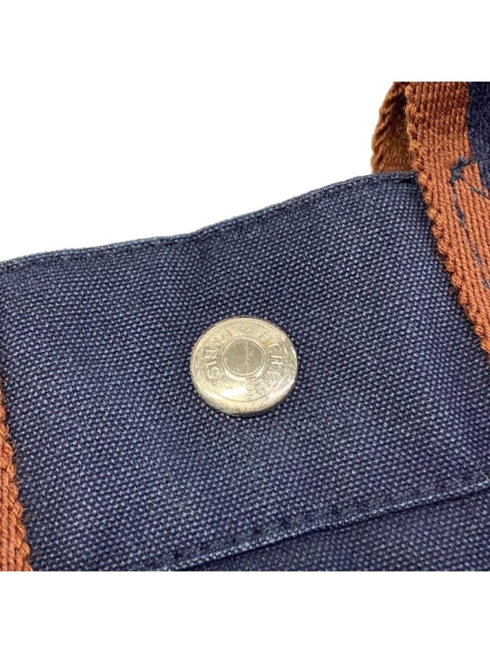 Hermes Tote Fourre Tout PM Navy Dark Brown - Picture 12 of 12